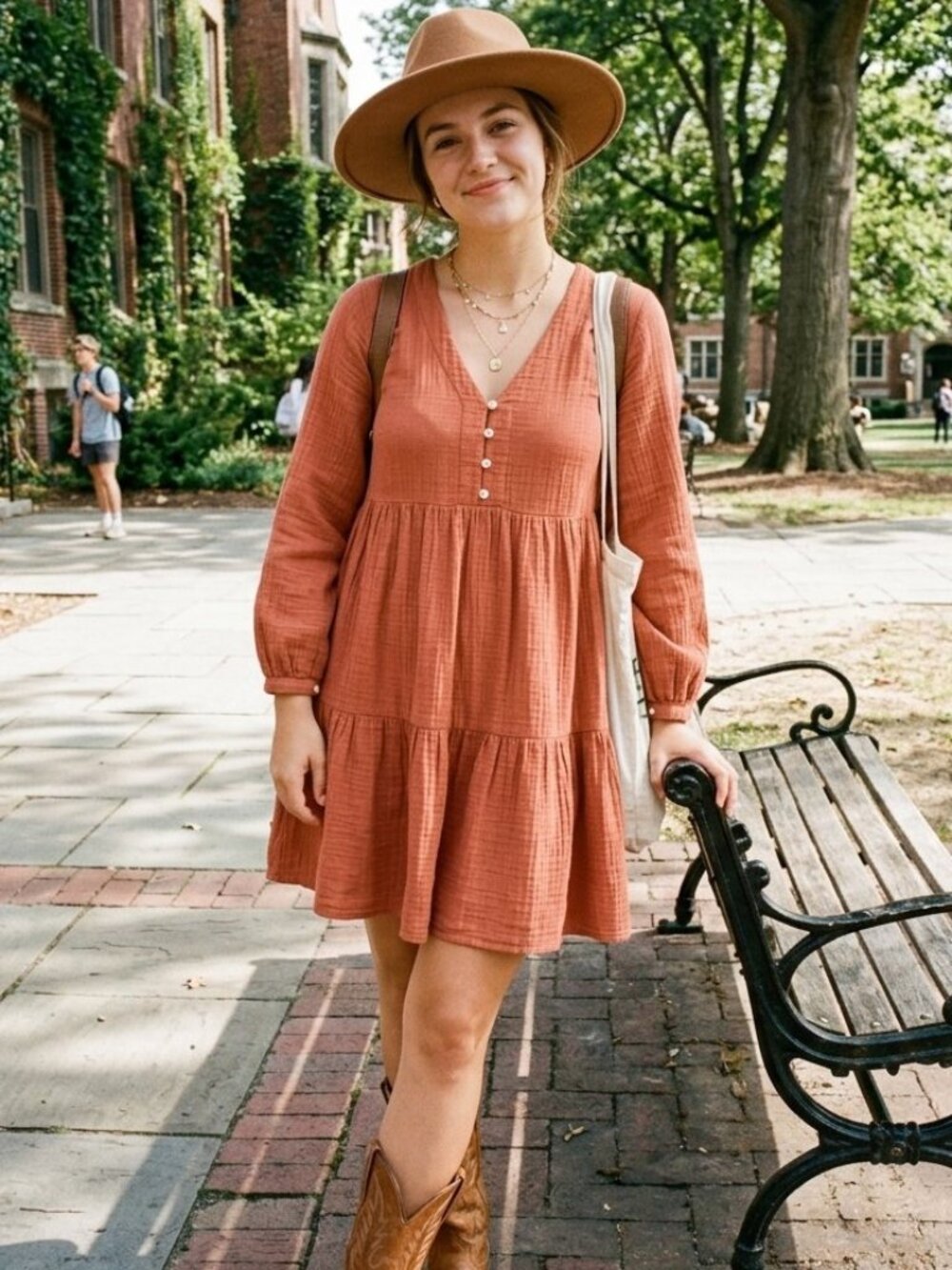 Madewell Collette Lightspin Tier Pockets Oversized Babydoll Boho Dress 3823